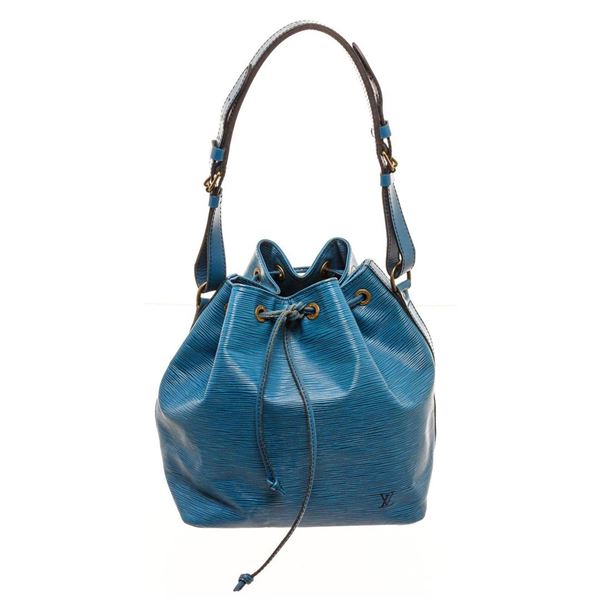 Louis Vuitton Blue Epi Leather Noe PM Drawstring Shoulder Bag