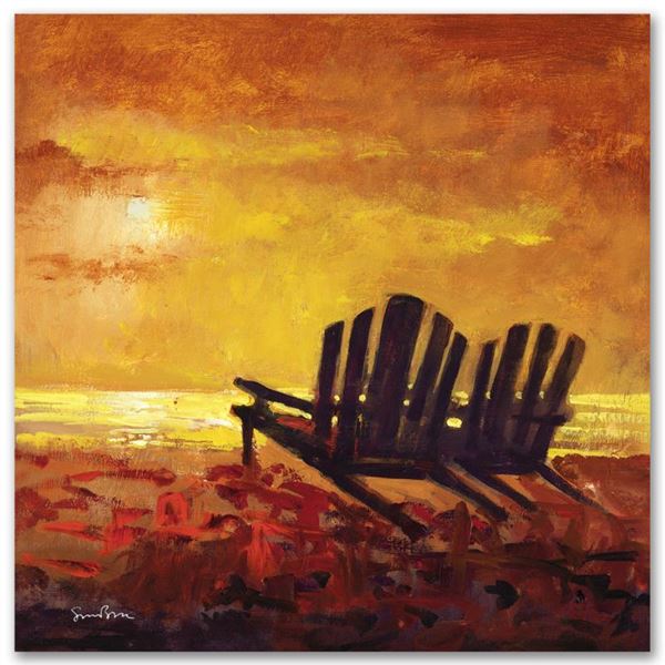 "Contentment" Limited Edition Giclee on Canvas by Simon Bull, Numbered and Signe