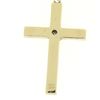 Image 8 : Antique Esemco 14kt Two Tone Gold Diamond Cross Pendant Necklace