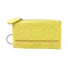 Image 1 : Coach Neon Yellow Canvas Small Cardholder Wallet