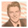 Image 1 : Ringo Daniel Funes, "Ronald Reagan and Flag" One-of-a-Kind Hand Pulled Silkscree