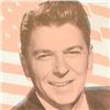 Image 2 : Ringo Daniel Funes, "Ronald Reagan and Flag" One-of-a-Kind Hand Pulled Silkscree