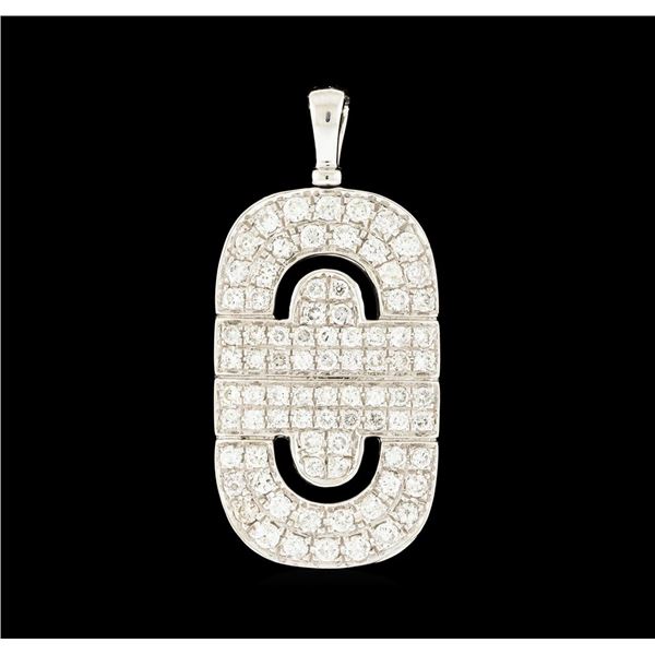 1.36 ctw Diamond Pendant - 18KT White Gold