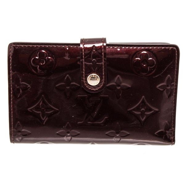 Louis Vuitton Amarante Monogram Vernis Leather French Wallet
