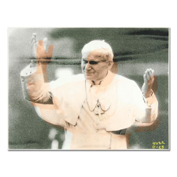 Ringo, "The Pope" One-of-a-Kind Hand Pulled Silkscreen & Mixed Media Painting on