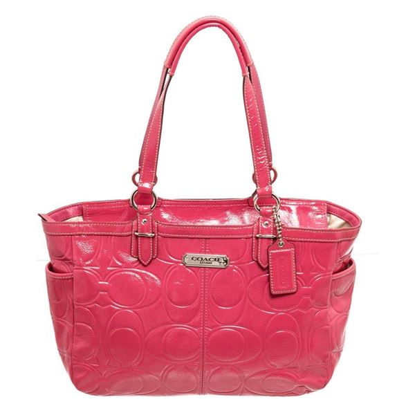 Coach Pink Patent leather Medium Shoulder Bag