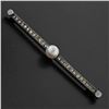 Image 2 : Antique 18K Gold 1.10 ctw Rose & Old Mine Diamond & Pearl Milgrain Bar Pin Brooc
