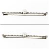 Image 3 : Antique 18K Gold 1.10 ctw Rose & Old Mine Diamond & Pearl Milgrain Bar Pin Brooc
