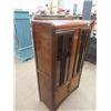 Image 1 : Vintage Walnut China Cabinet 2 Dr - 54"H 32"w 14"D