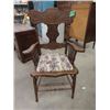 Image 1 : Vintage Triple Pressed Back Chair w Tapestry Seat