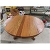 Image 2 : Oak Pedital Coffee Table 46"RD 18"H