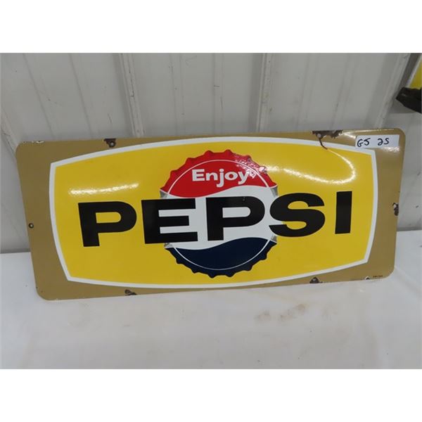 Porc Pepsi Sign Kick Plate 12" x 29.5"