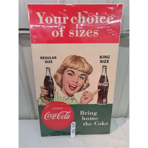 1957 Coca Cola King SIze Poster 16" x 27"