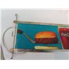 Image 3 : 1965 Plastic Cafe Coca Cola Sign w Metal Frame 8" x 24"