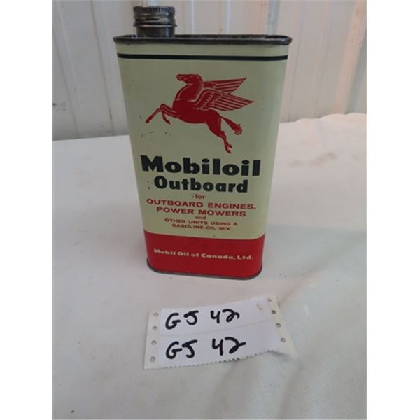 Mobil Oil Outboard Tin