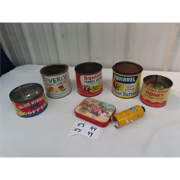 7 Household Tins - Peanut Butter, Blue Ribbon, Plus More!