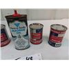 Image 2 : Oil Tins - 4) Prestone Gas Line Antifreeze & 1) Canadian Heavy Body Machine Oil