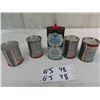Image 3 : Oil Tins - 4) Prestone Gas Line Antifreeze & 1) Canadian Heavy Body Machine Oil