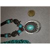 Image 2 : Turquoise Art Necklace & Beaded Bracelet