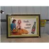 Image 1 : 1959 7 UP Cardboard Sign Framed Up 23" x 36" is Sign Measurements