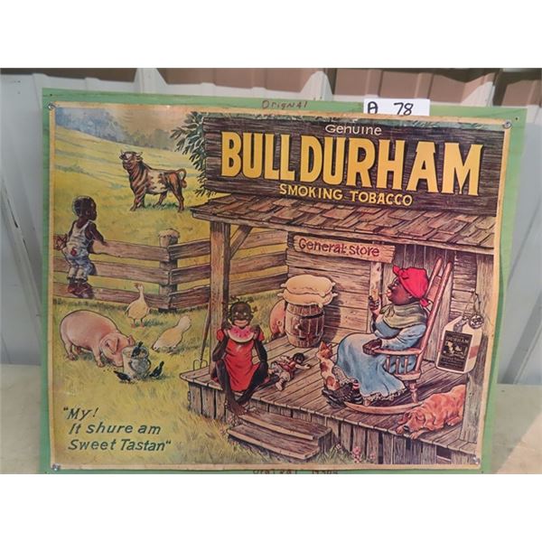 Bullduram Cardboard Adv -1930's 20" x 24"