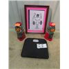 Image 1 : Approx 318 Marbles , 2 Gumball Machines, Bathroom Scale & Iron Pumping Iron Picture