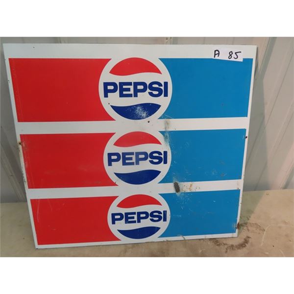 Metal Pepsi Sign 20" x 22"