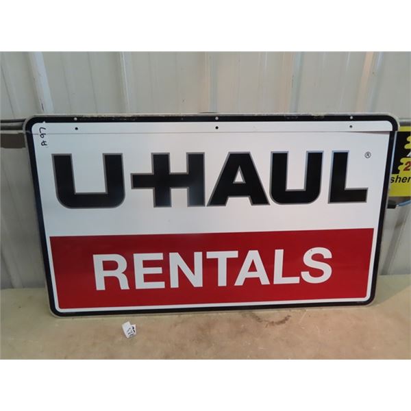 Metal 2 Sided U Haul Rental Sign 24" x 41"