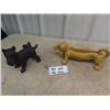 Image 1 : Cast Wiener Dog Boot Scraper &  Cast Scotty Dog Door Stop