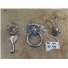 Image 1 : 3 Items- Metal Lion Head Door Knocker & Hall Mount Animal Head Hooks