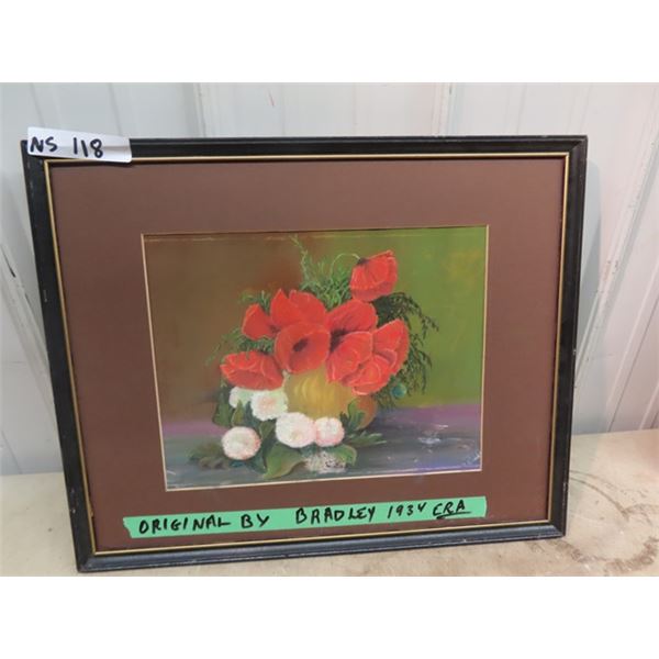 Framed Original By Bradley 1934 Era 17" x 21" Picture