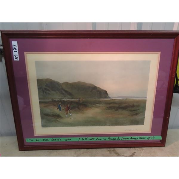 Lithograph By Henry Graves - Dated 1893 26" x 35"