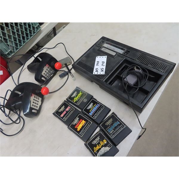 Coleco Vision Machine & Controls Plus 6 Games