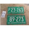 Image 1 : 2 Sask 1965 License Plates