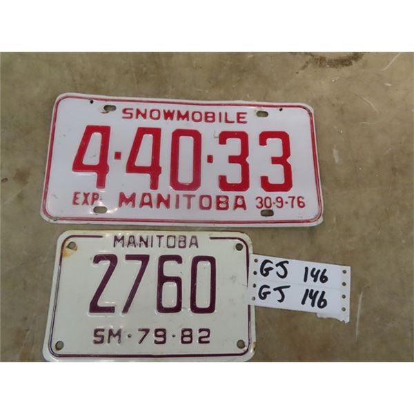76-79 Snowmobile License Plates