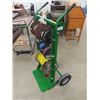 Image 1 : Portable Wire Dispenser Dolly w Rolls of Wire & Chain