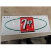 Image 1 : 1960's Metal 7 UP Sign 9.5" x 24"