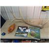 Image 1 : Elk Shed - Approx 46" Long, Wood Duck Ornament, & 2 Game & Hunting Books