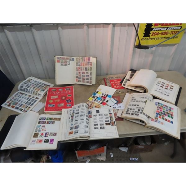 Book Of International Stamps- Various No Sure of Quantity - Books Are Partially Filled, Plus Box ful