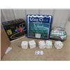 Image 1 : New Games- Chess Set, Texas Hold Em Poker, Lawn Dart set & 5) 3.5" x 3.5" Wooden Dice!