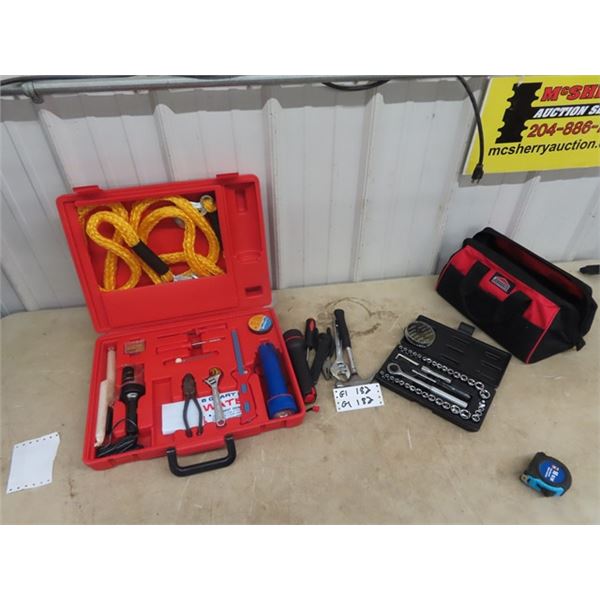 2 Tool Sets 1) Roadside Kit & 1) Jobmate Set 3/8 SOcket & Various Hand Tools