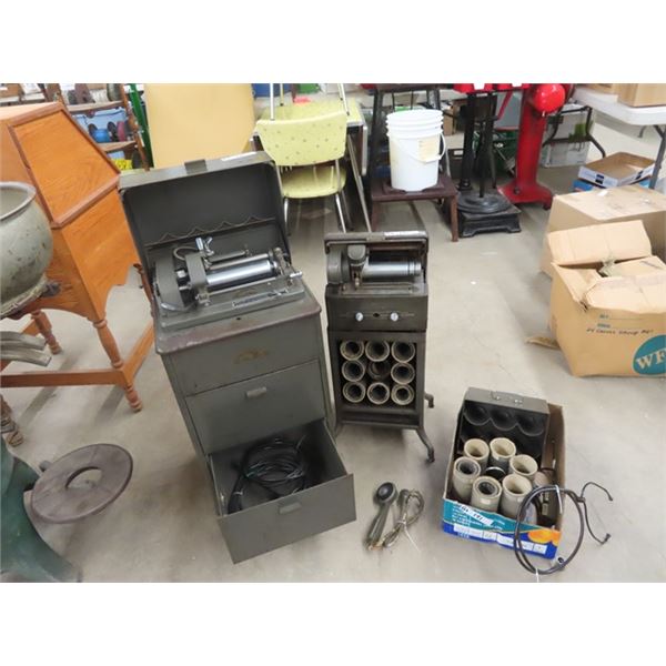 Edison Mdl 74000 Voice Wright & Edison Mdl 11130 Cylinder Record w Cylinder & Accessories