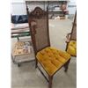 Image 3 : 5 Dining Room Chairs- Cane Back w Upholstered Seats