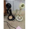 Image 2 : (AF) 3 Vintage Style Phones - Rotary 1) Oak Wall Mount & 2) Candlestick