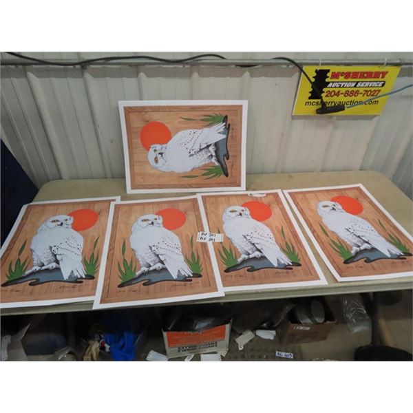 (AF) 10 Snow Owl Print by Stewart Stranger 17" x 23"