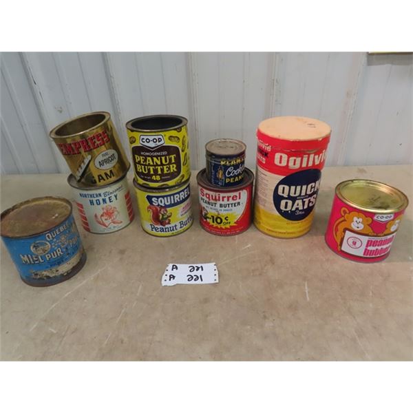 9 Honey & Peanut Butter Tins