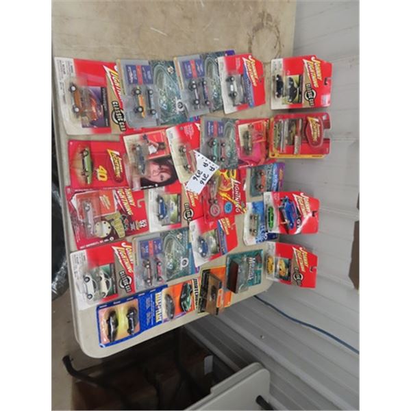 Approx 25 New Old Stock In Packages Johnny Lightnng & Various Makes Toy Cars