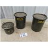 Image 1 : 3 Military Cannisters & Military Gas Can
