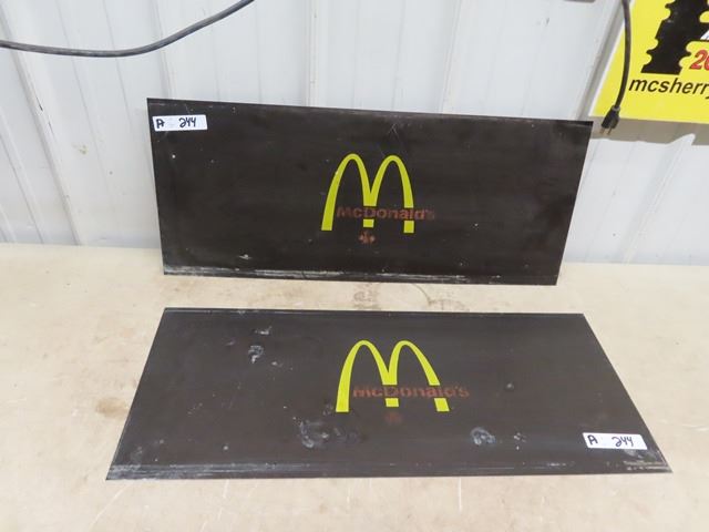 2 Metal McDonalds Signs 12