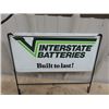 Image 2 : Metal Interstate Battery Sign -2 Sided 9.5" x 20"